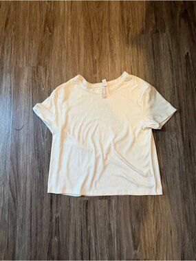 Auden Women's Short-Sleeve Crew Tee in Light Cream